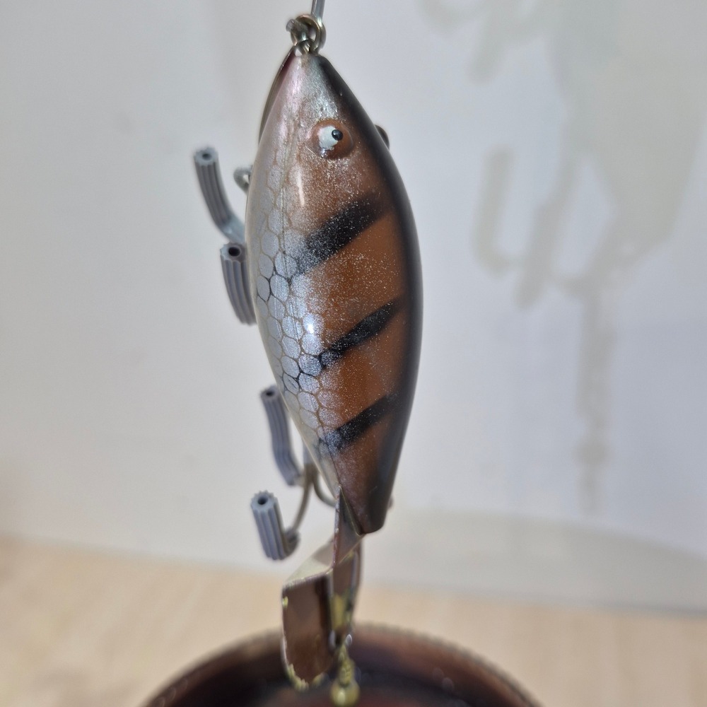 Vintage Cotton Cordell Crab Fishing Lure Brown Crawfish‎ Pattern Deep Diver 3in